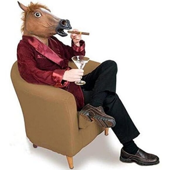 Creepy Horse Halloween Mask Extremely Funny Jokes Masquerade Scary - Picture 2 of 7